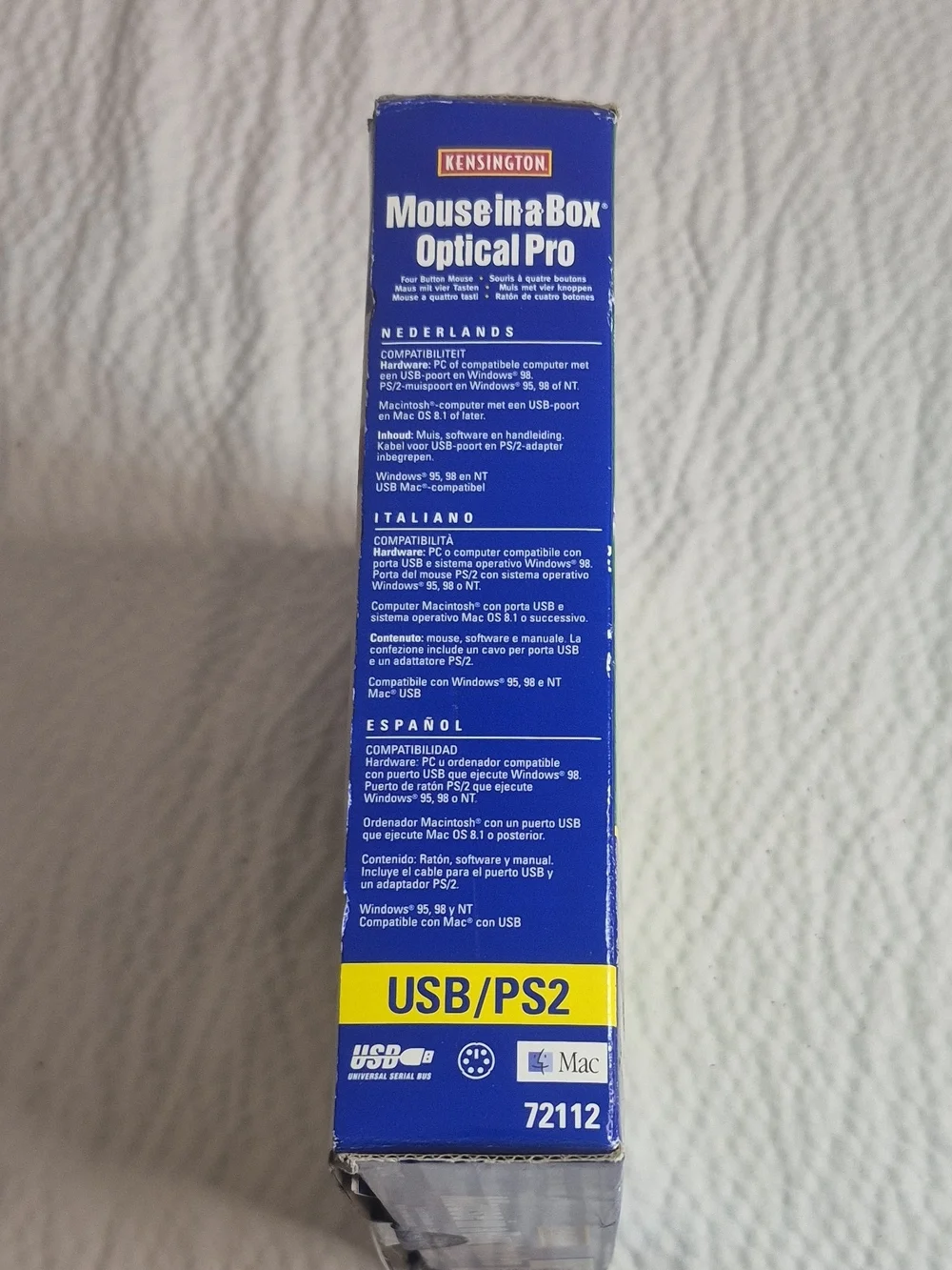 Kensington Mouse-in-a-Box Optical Pro Wired Mouse - White